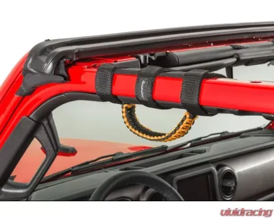 Quadratec Paracord Front Grab Handle Pair Orange for Jeep 1997-2021 - 14018 1705